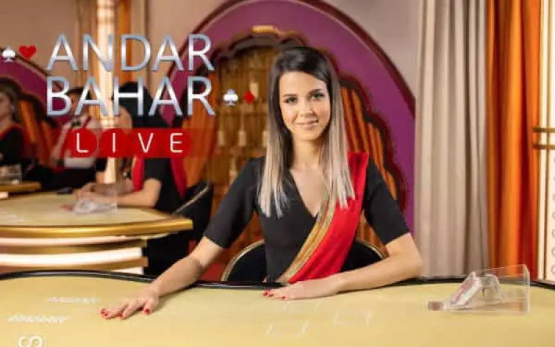 Vive la emoción del tradicional Andar Bahar junto a crupieres reales en casino 1win.