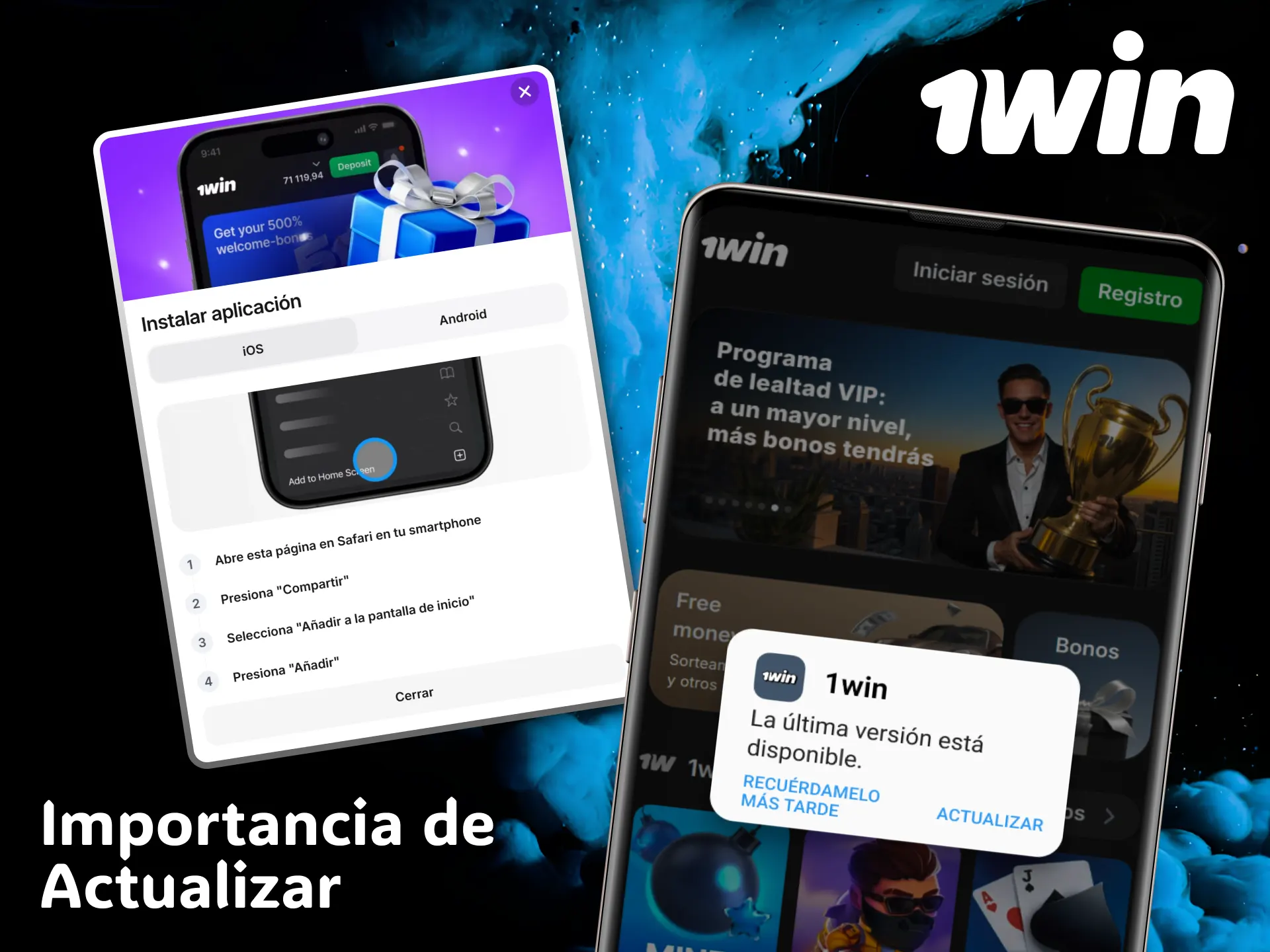 Actualizar la aplicación de 1win te garantiza el acceso a las funciones más modernas.
