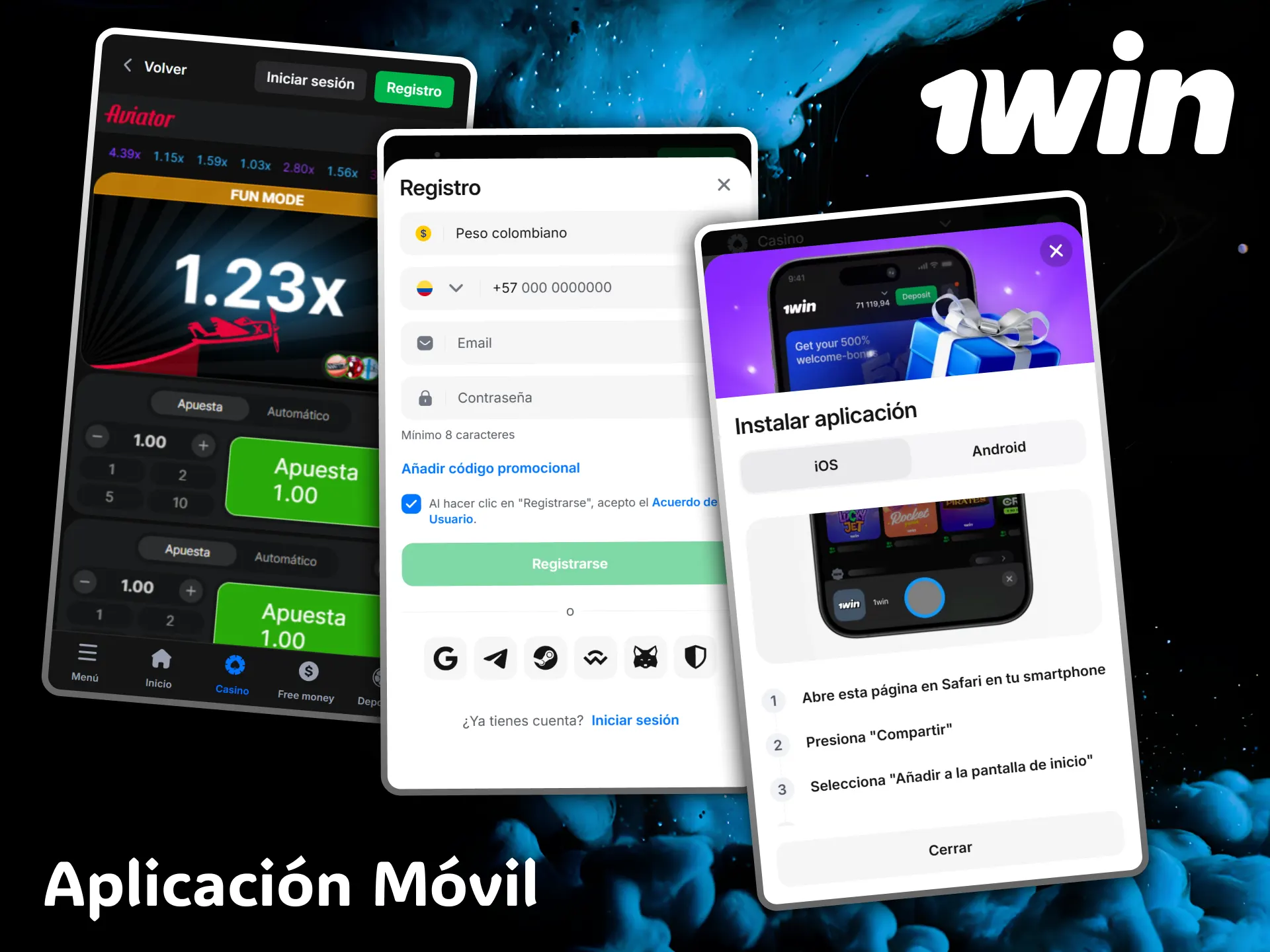 Descarga la excelente aplicación móvil de 1win para disfrutar de Aviator donde quieras.