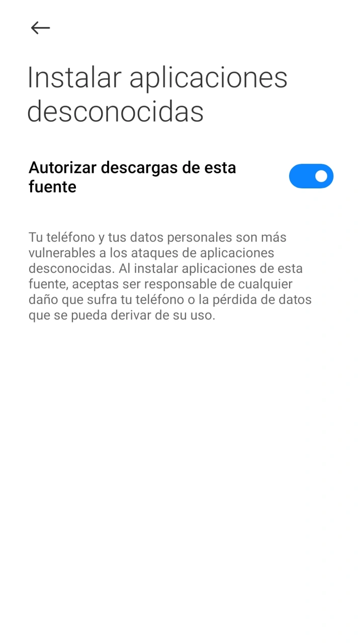 Autoriza las descargas desde fuentes desconocidas para instalar la app de 1win y jugar Balloon.