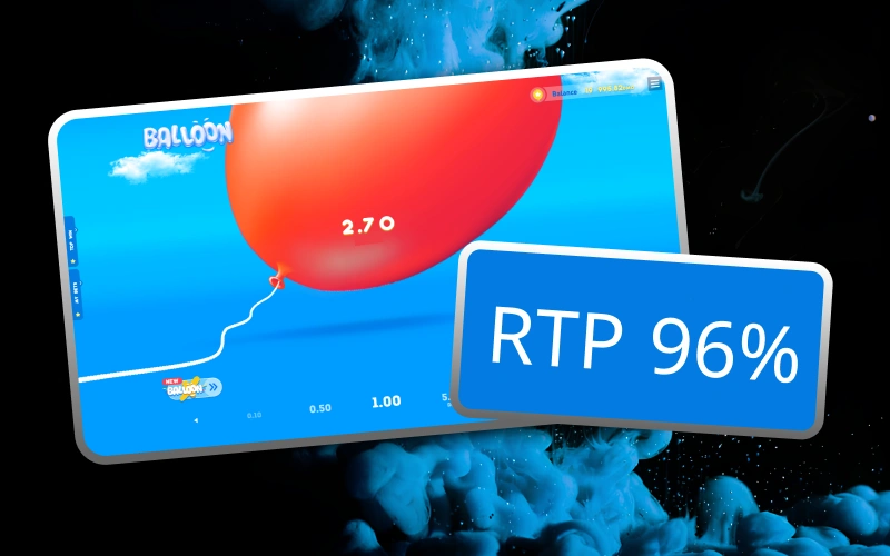 El divertido juego Balloon en casino 1win destaca por su excelente RTP certificado del 96%.