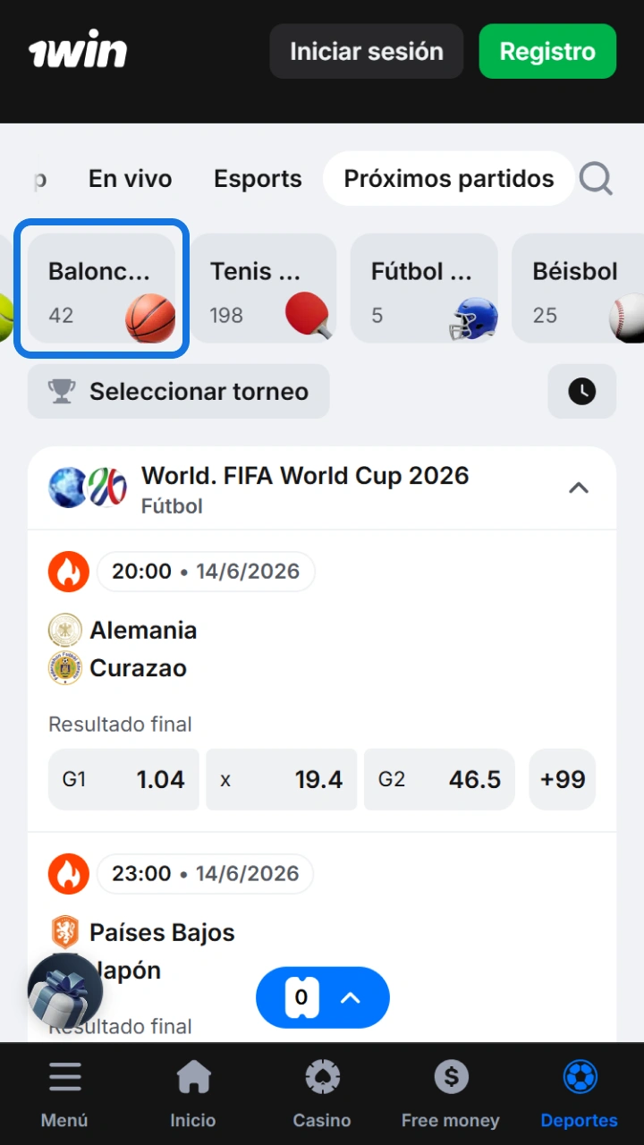 Explora todos los mercados disponibles abriendo la sección especializada de baloncesto en 1win.
