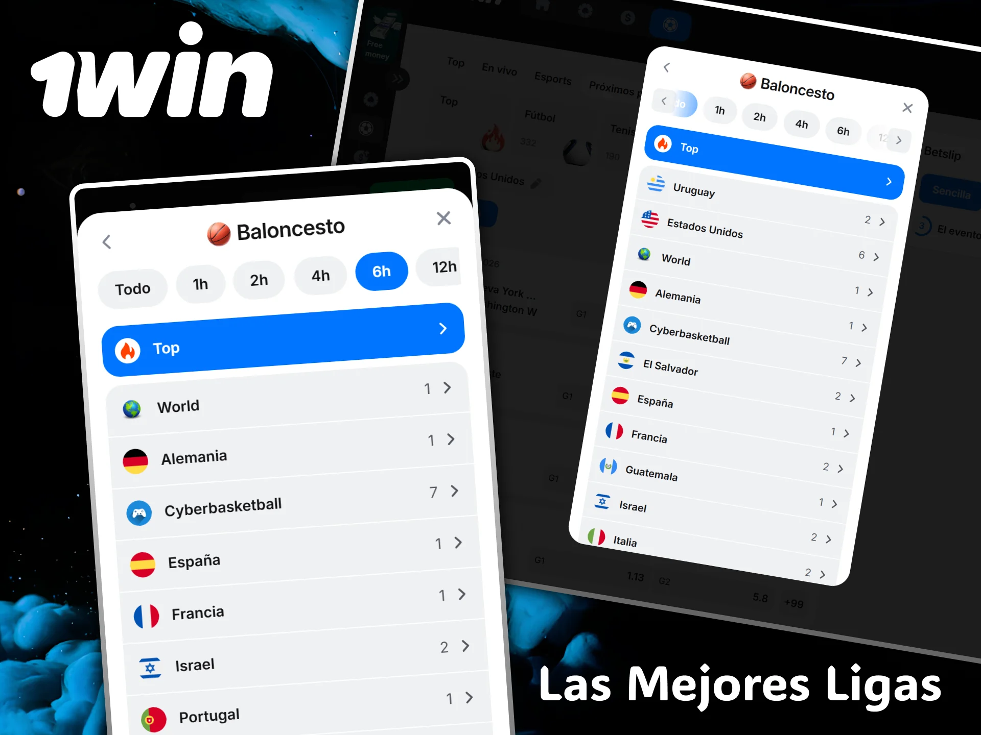 Encuentra las mejores ligas del mundo para apostar con éxito al baloncesto en 1win.
