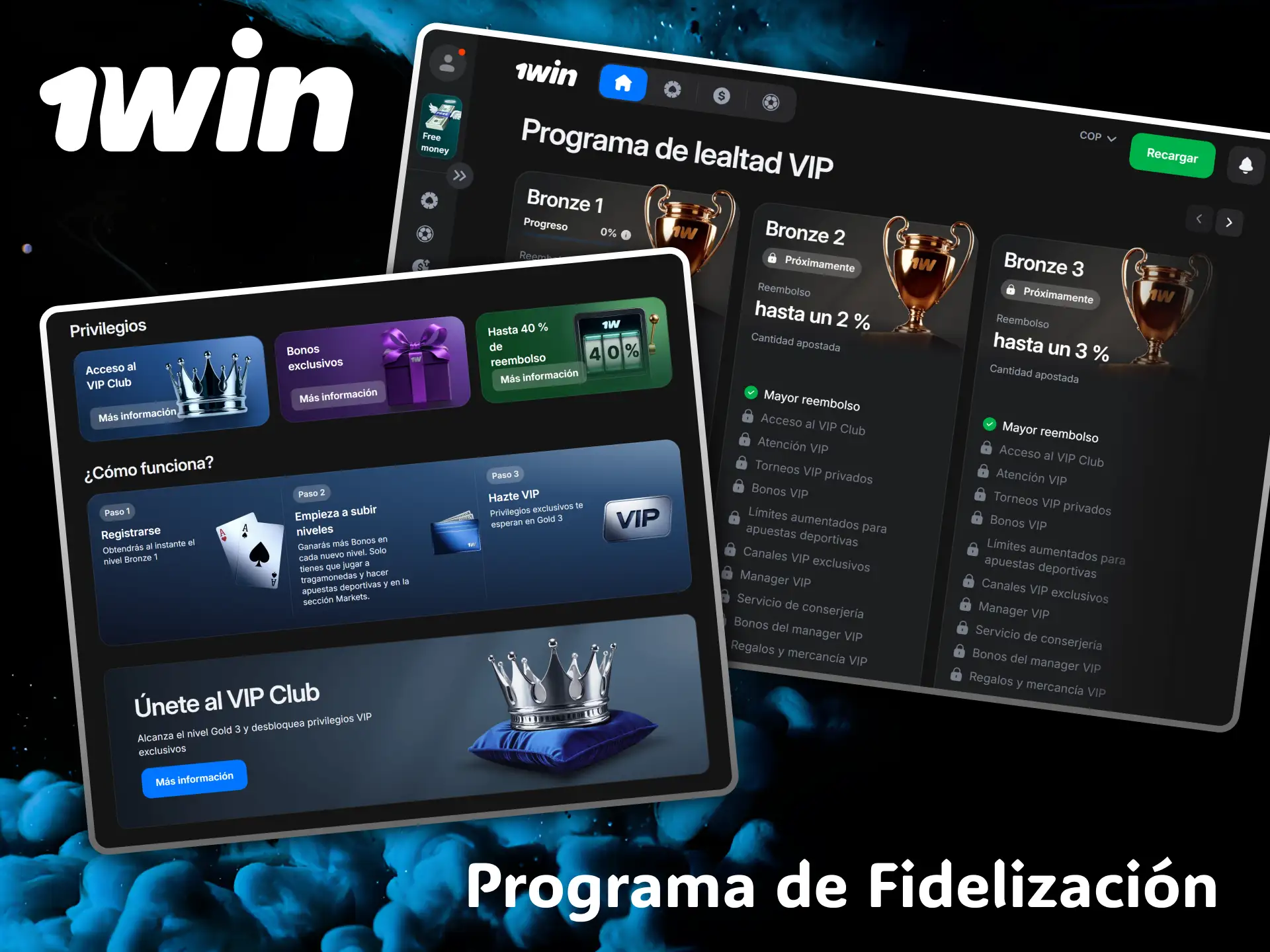 Únete al programa de fidelización de 1win.