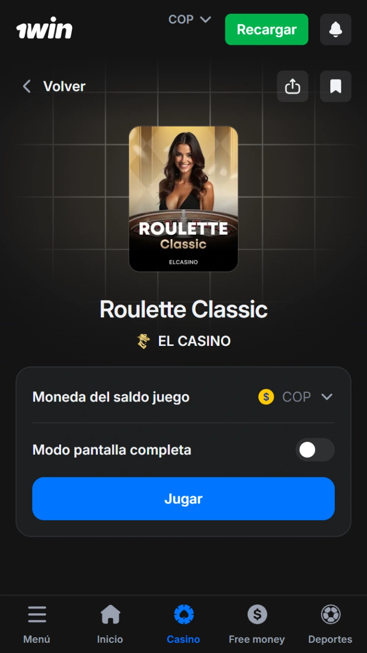 Selecciona tu juego favorito y haz clic en jugar para ganar en casino 1win.
