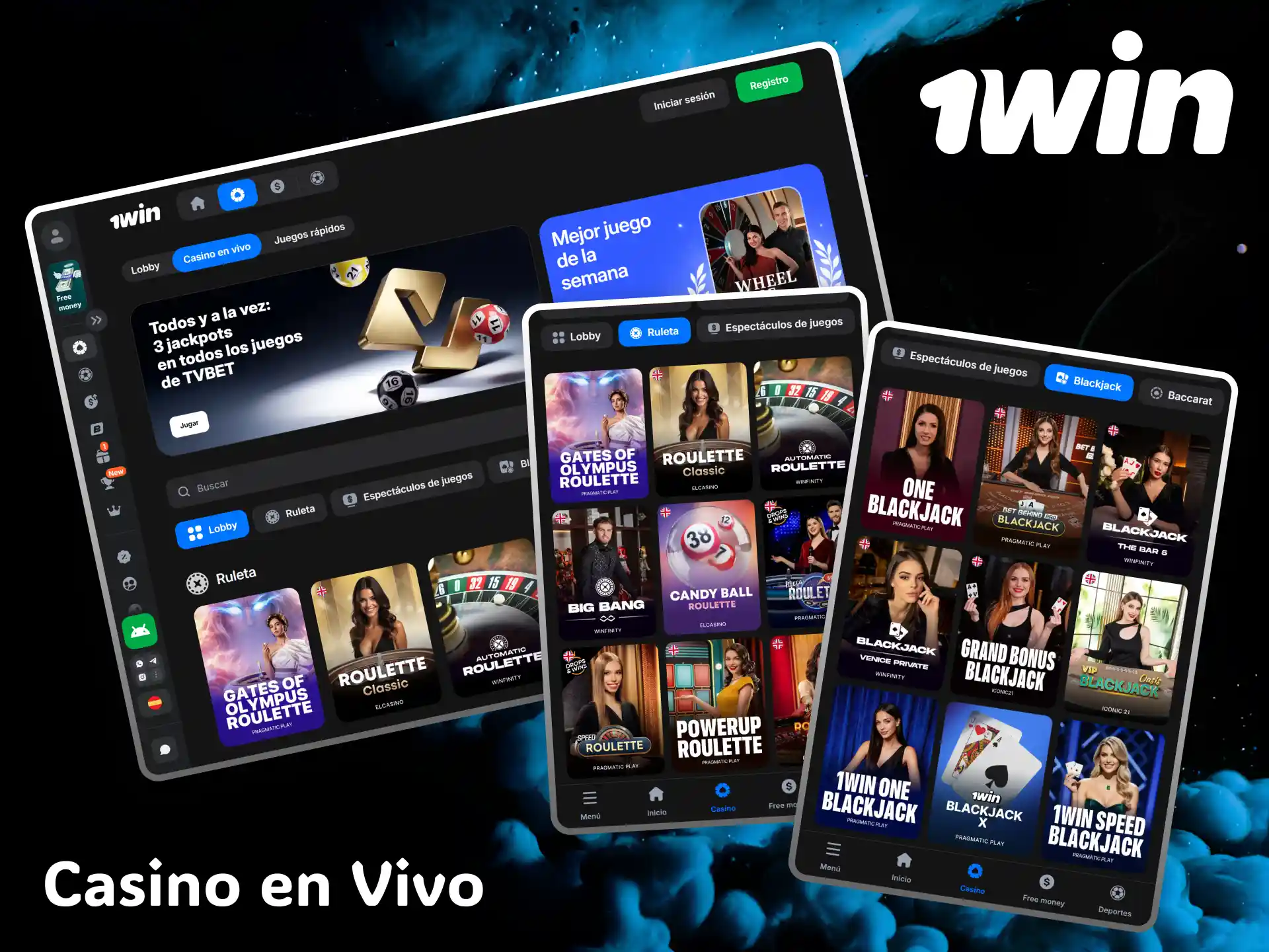 Disfruta de una experiencia de juego realista y emocionante en el casino en vivo 1win.