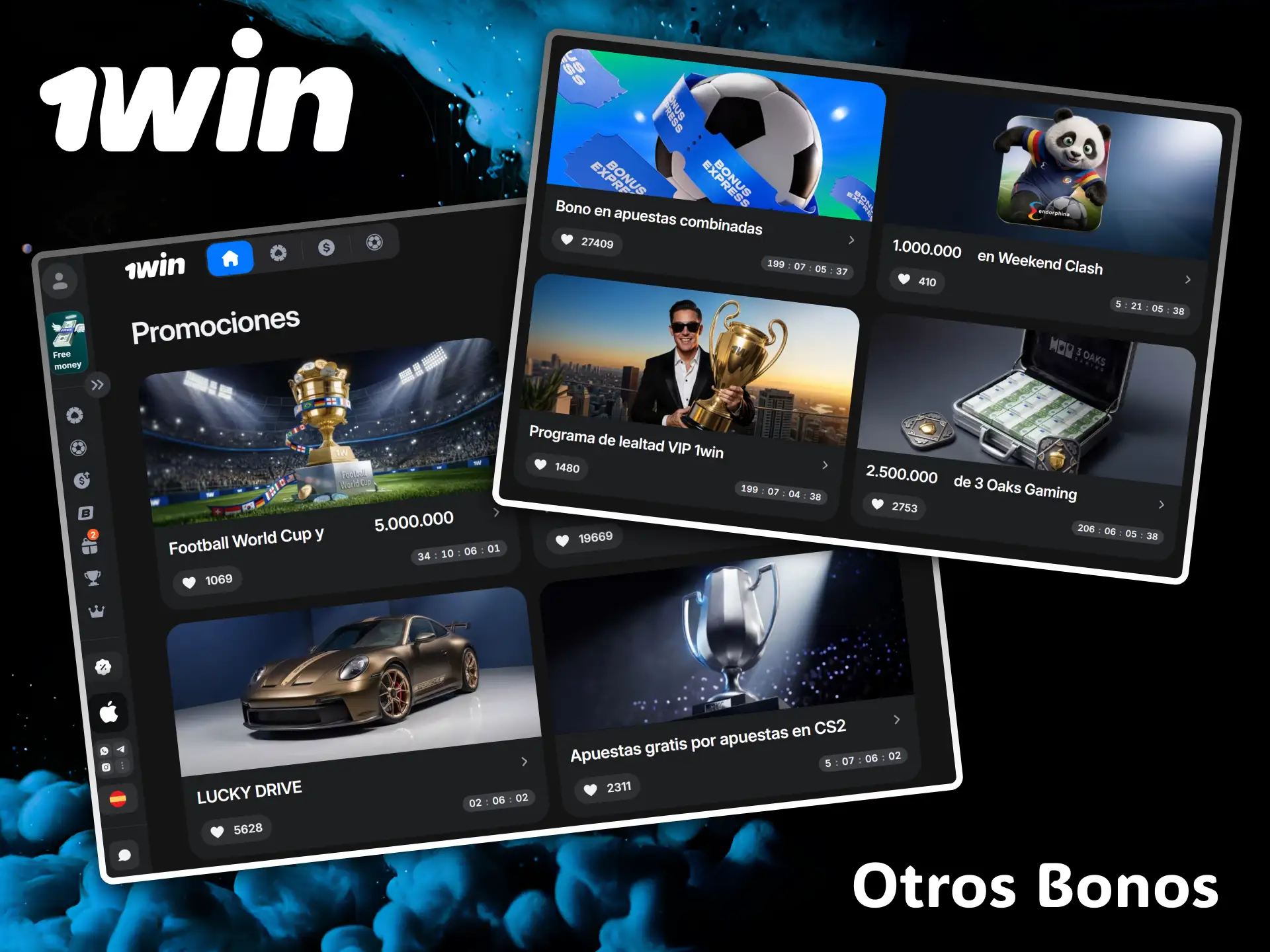Descubre otros bonos magníficos y sorteos exclusivos en la sección de promociones de 1win.