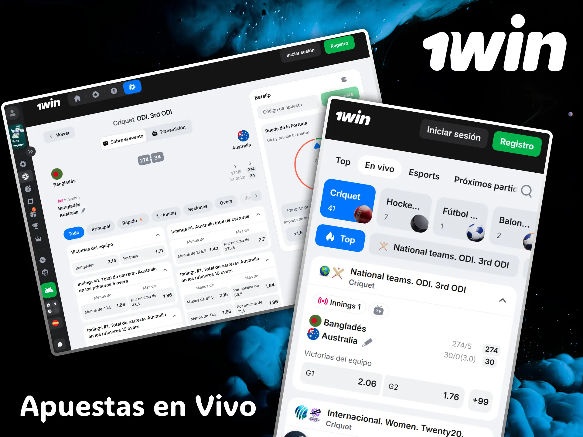 Disfruta las apuestas en vivo de críquet con las mejores cuotas en 1win.