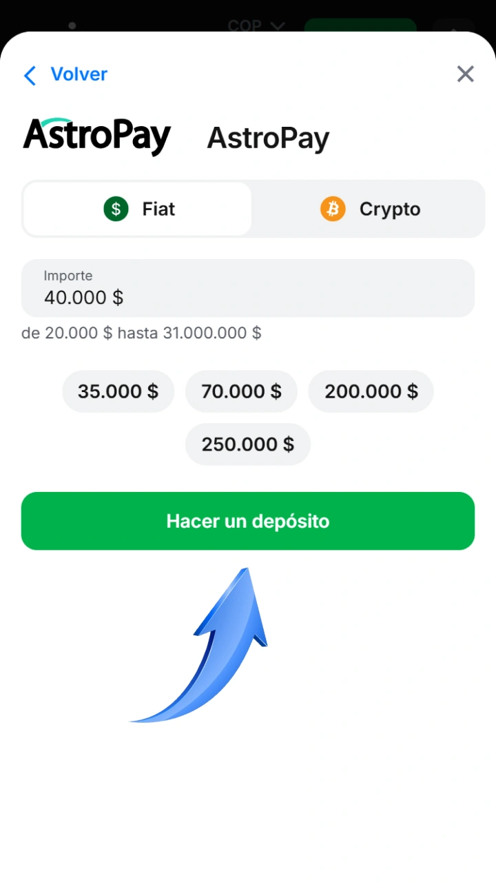 Deposita fondos al instante con AstroPay y asegura tus jugadas de críquet en 1win.