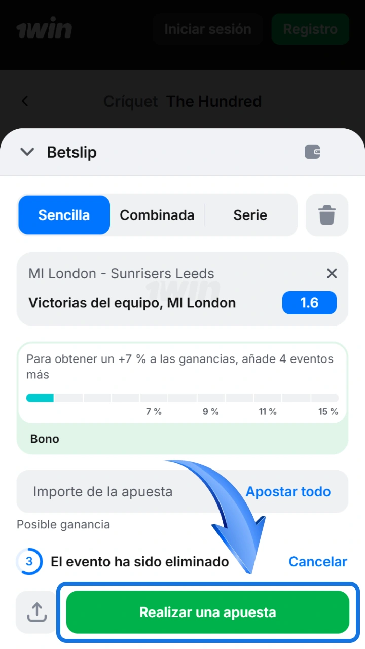 Realiza tu apuesta de críquet con las cuotas más competitivas del mercado en 1win.