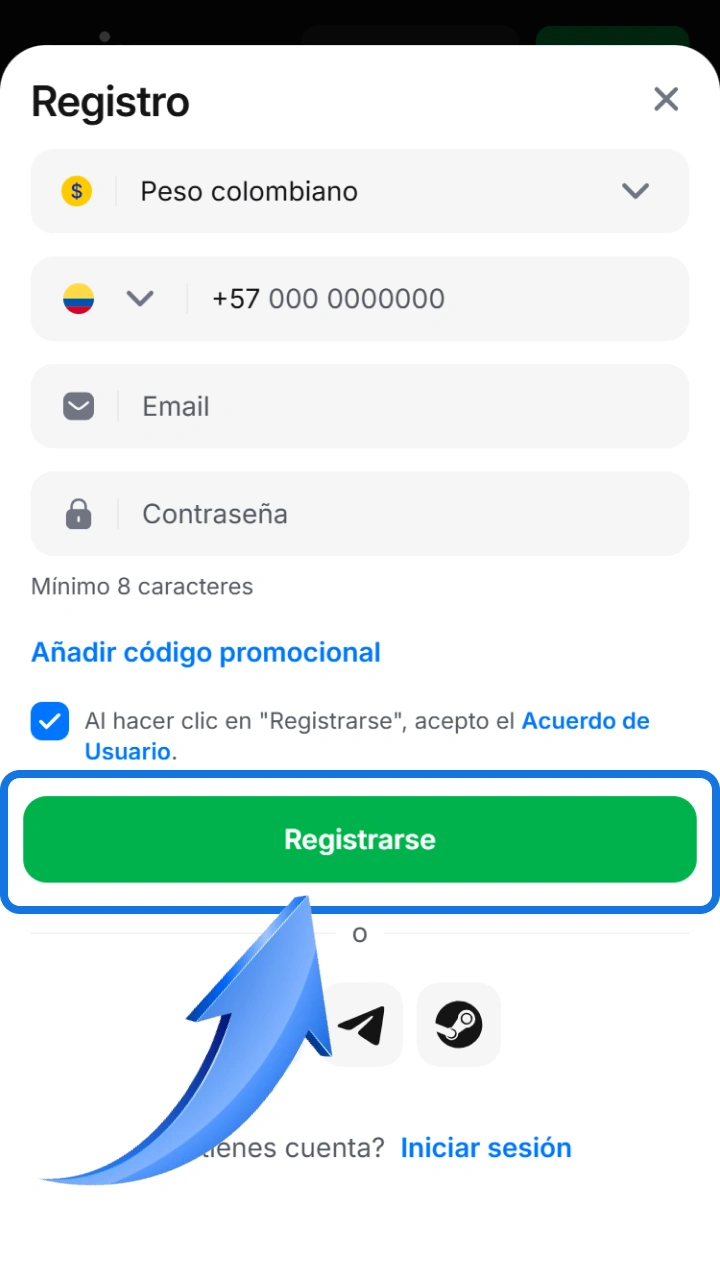 Regístrate en pocos segundos para empezar a ganar con tus apuestas de críquet en 1win.