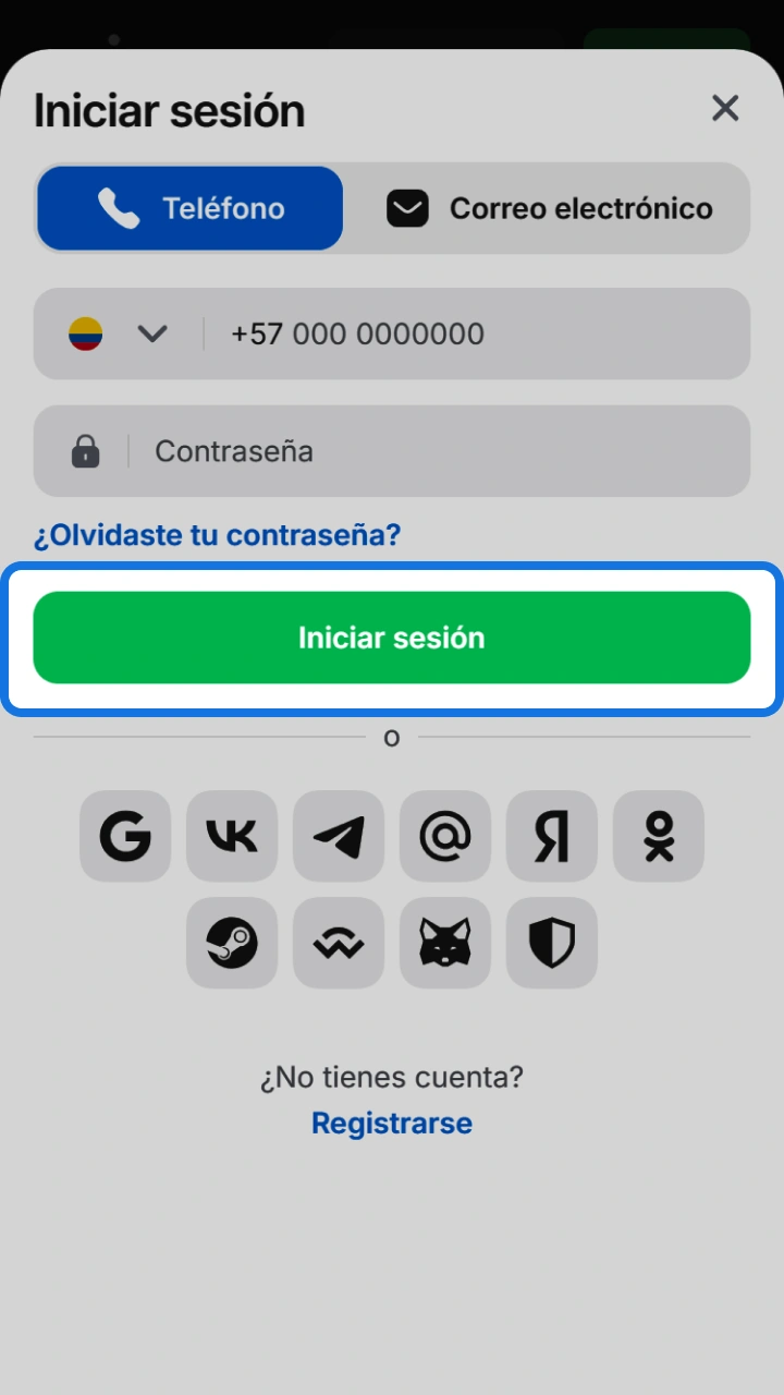 Inicia sesión en tu cuenta para gestionar tus fondos con total seguridad en 1win.