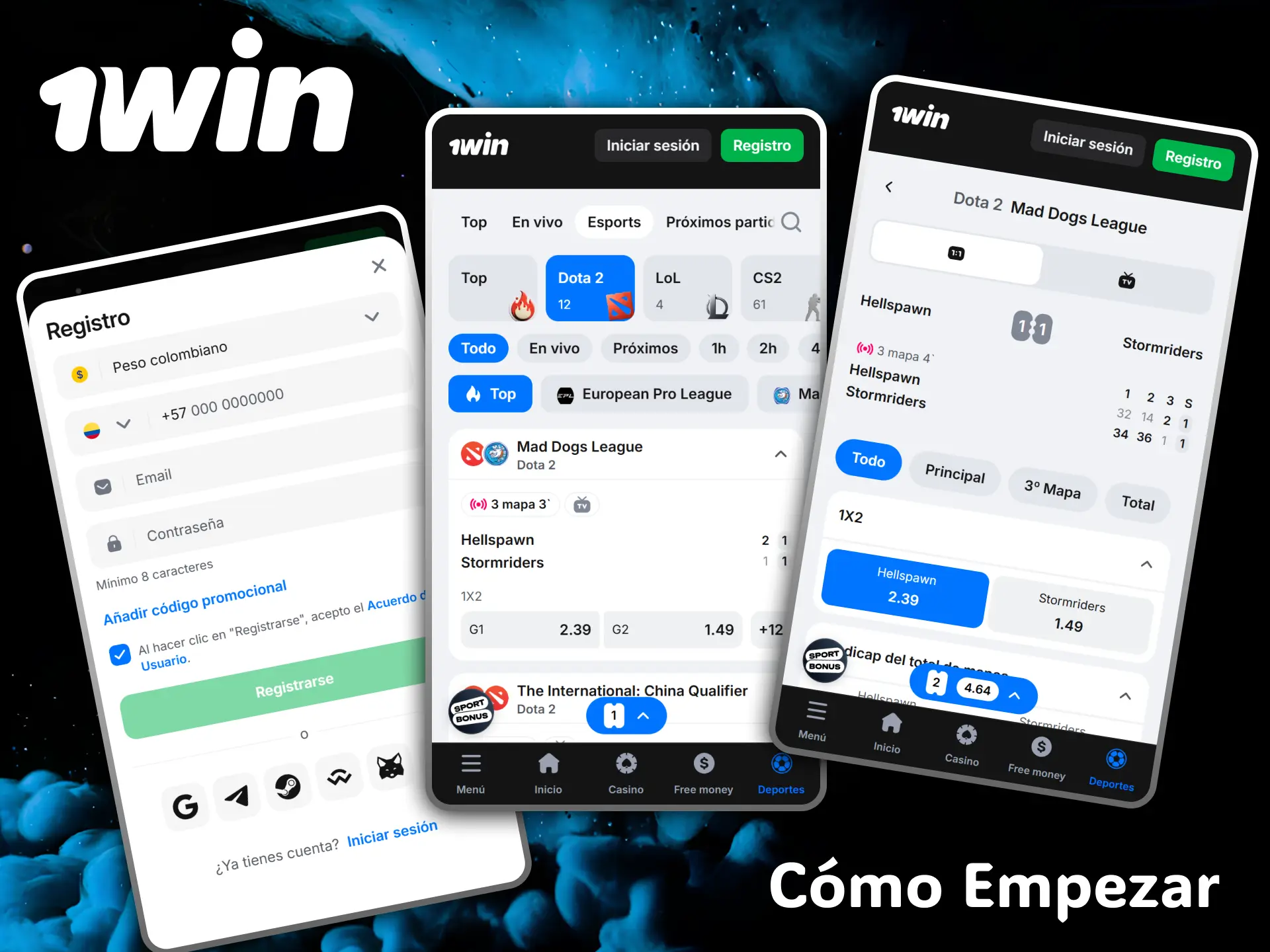 Regístrate fácilmente siguiendo esta guía interactiva para comenzar a ganar en Dota 2 con 1win.