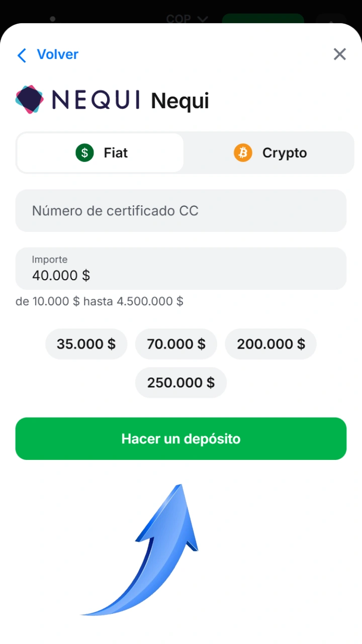 Deposita fondos fácilmente con Nequi para apostar en la Fórmula 1 con 1win.