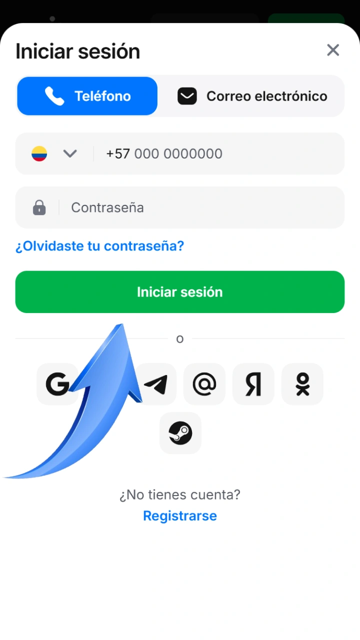Inicia sesión de forma segura para ganar con tus predicciones de fútbol en 1win.