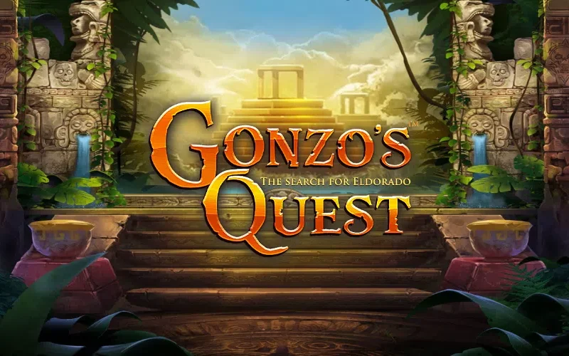 Acompaña al explorador en su búsqueda de el dorado con Gonzo's Quest en casino 1win.