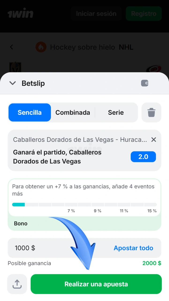 Completa tu boleto digital y realiza tu apuesta de hockey con total seguridad en 1win.