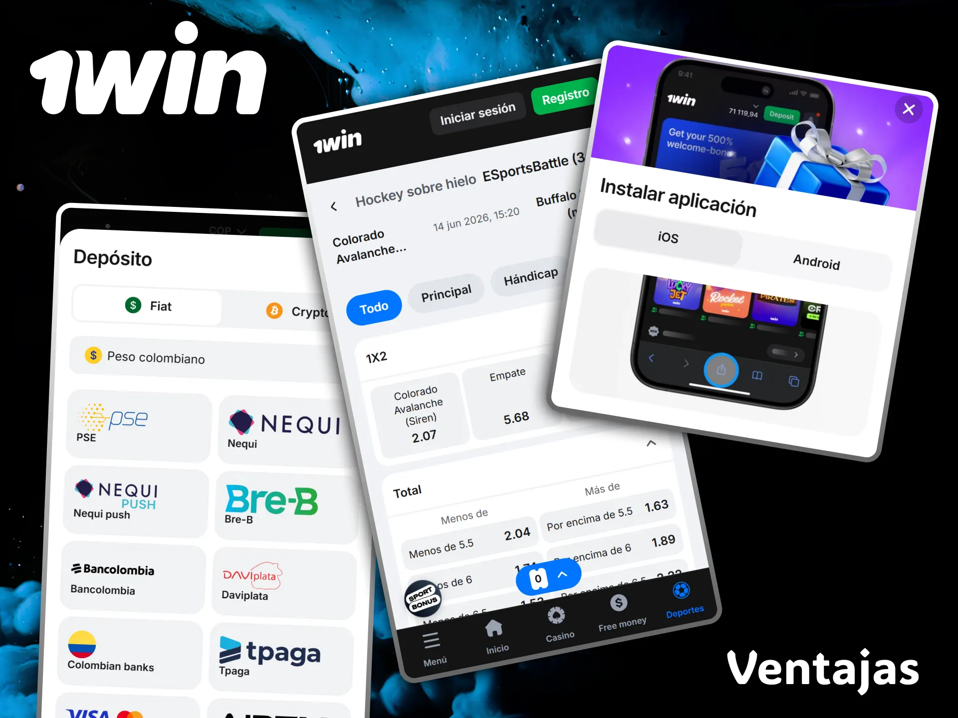 Aprovecha las increíbles ventajas operativas al realizar tus mejores apuestas de hockey en 1win.