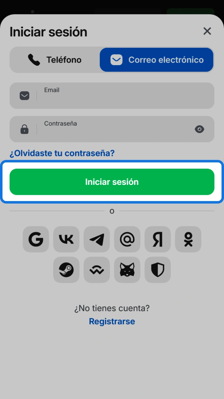 Inicia sesión de forma segura para volar alto y ganar en JetX con 1win.