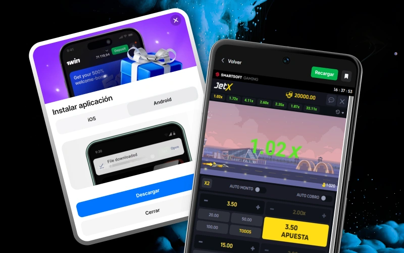 Disfruta del juego JetX en cualquier dispositivo gracias al acceso multiplataforma del casino 1win.