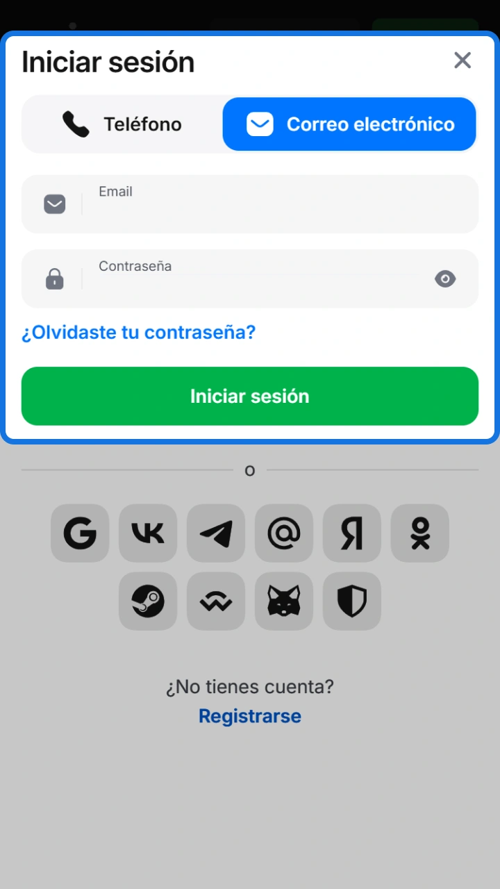Inicia sesión de forma segura en tu cuenta de 1win para comenzar a jugar Lucky Jet.