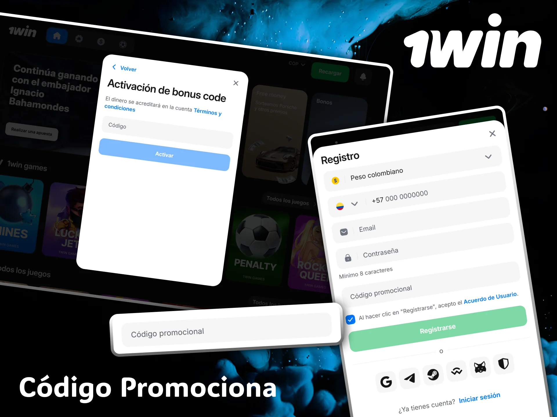 Introduce tu código promocional en la plataforma 1win y activa bonificaciones exclusivas de inmediato.