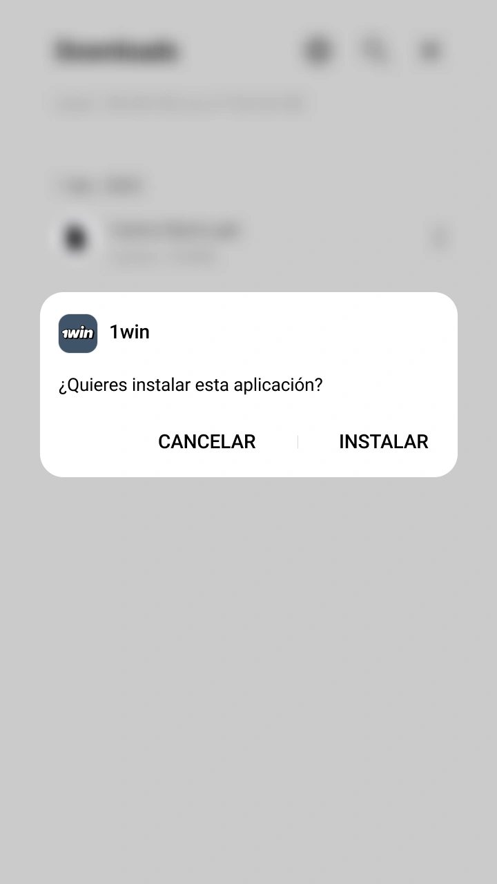 Ejecuta el archivo oficial en tu dispositivo para comenzar a divertirte en 1win Mines.