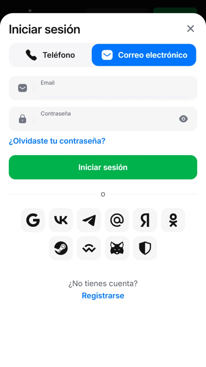 Inicia sesión de forma rápida y protegida en tu cuenta de la plataforma 1win.