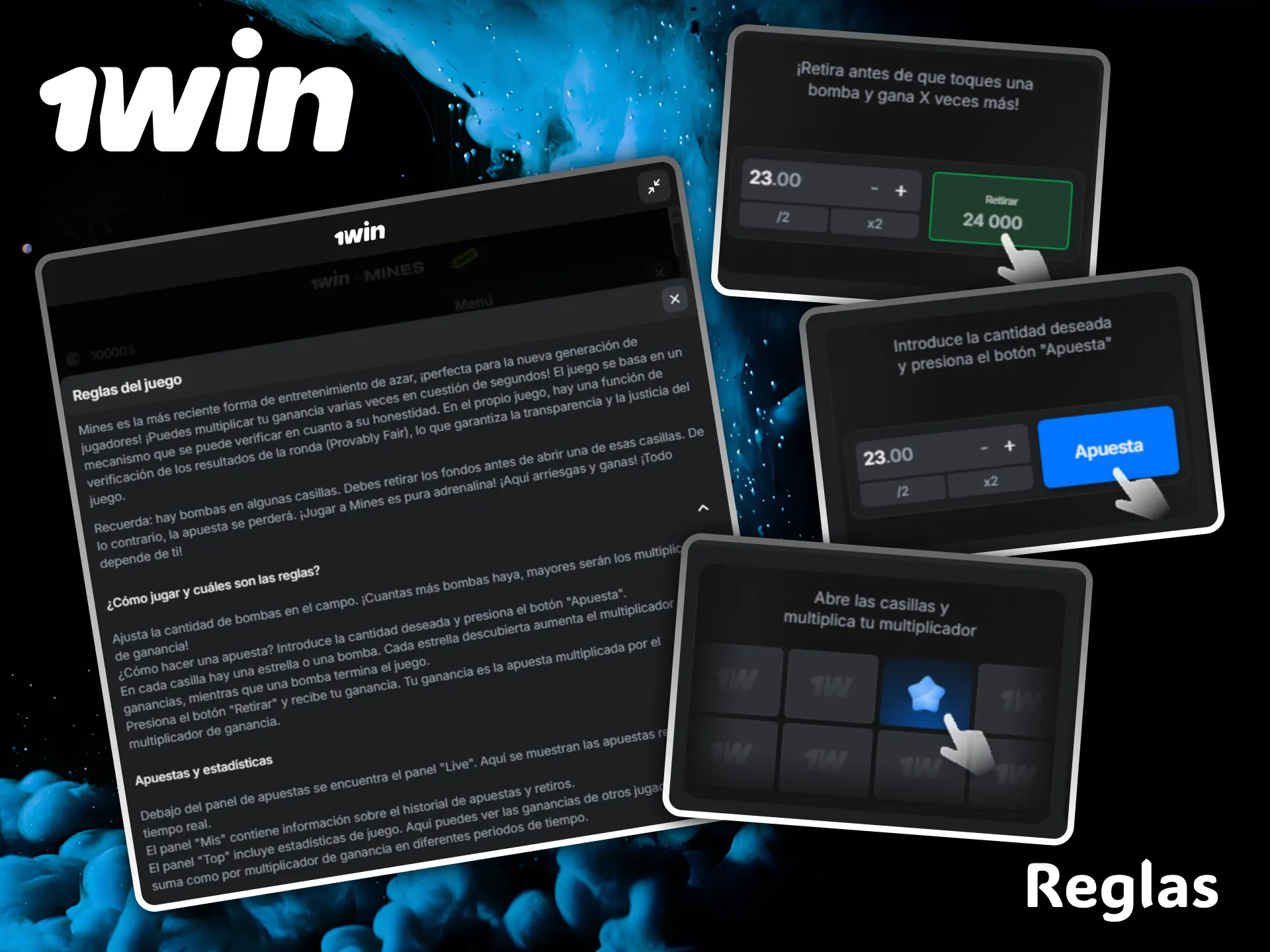 Conoce las sencillas reglas del juego Mines para multiplicar tus ganancias en casino 1win.