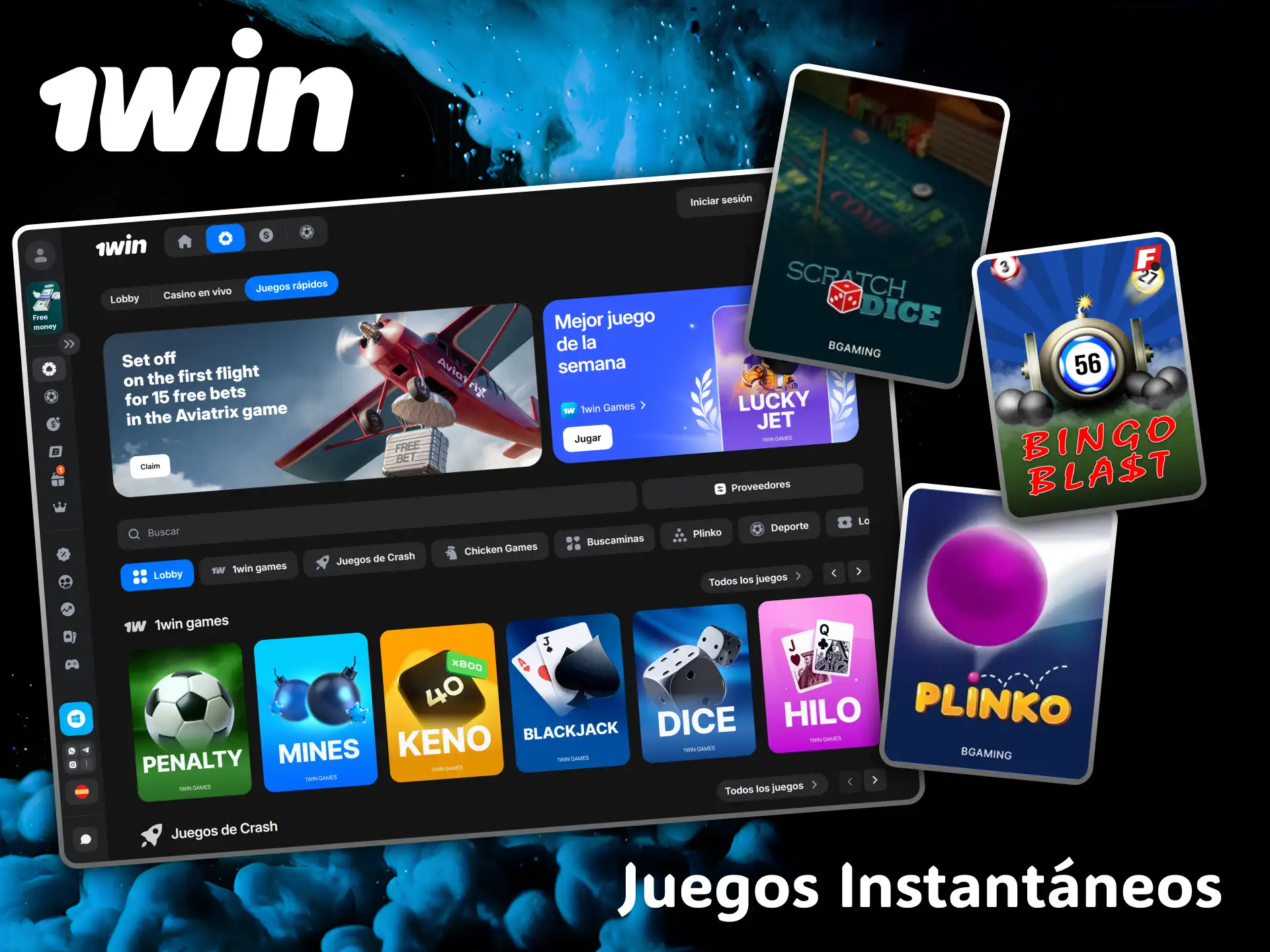 Consigue ganancias rápidas jugando a los divertidos e innovadores juegos instantáneos en casino 1win.