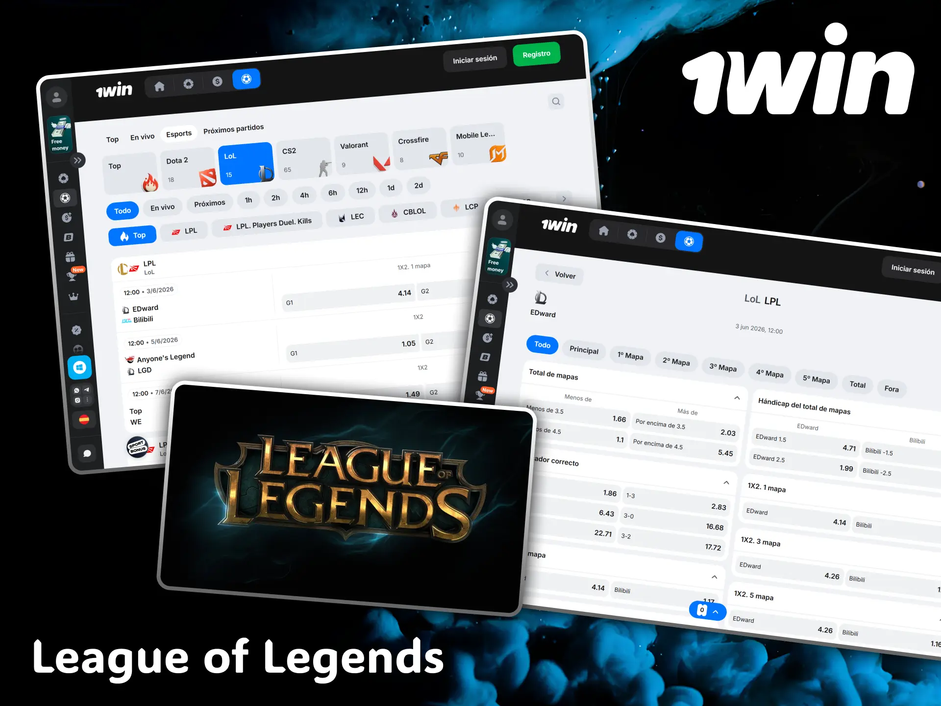 Apuesta con total confianza en los torneos de LoL mediante la moderna plataforma 1win.
