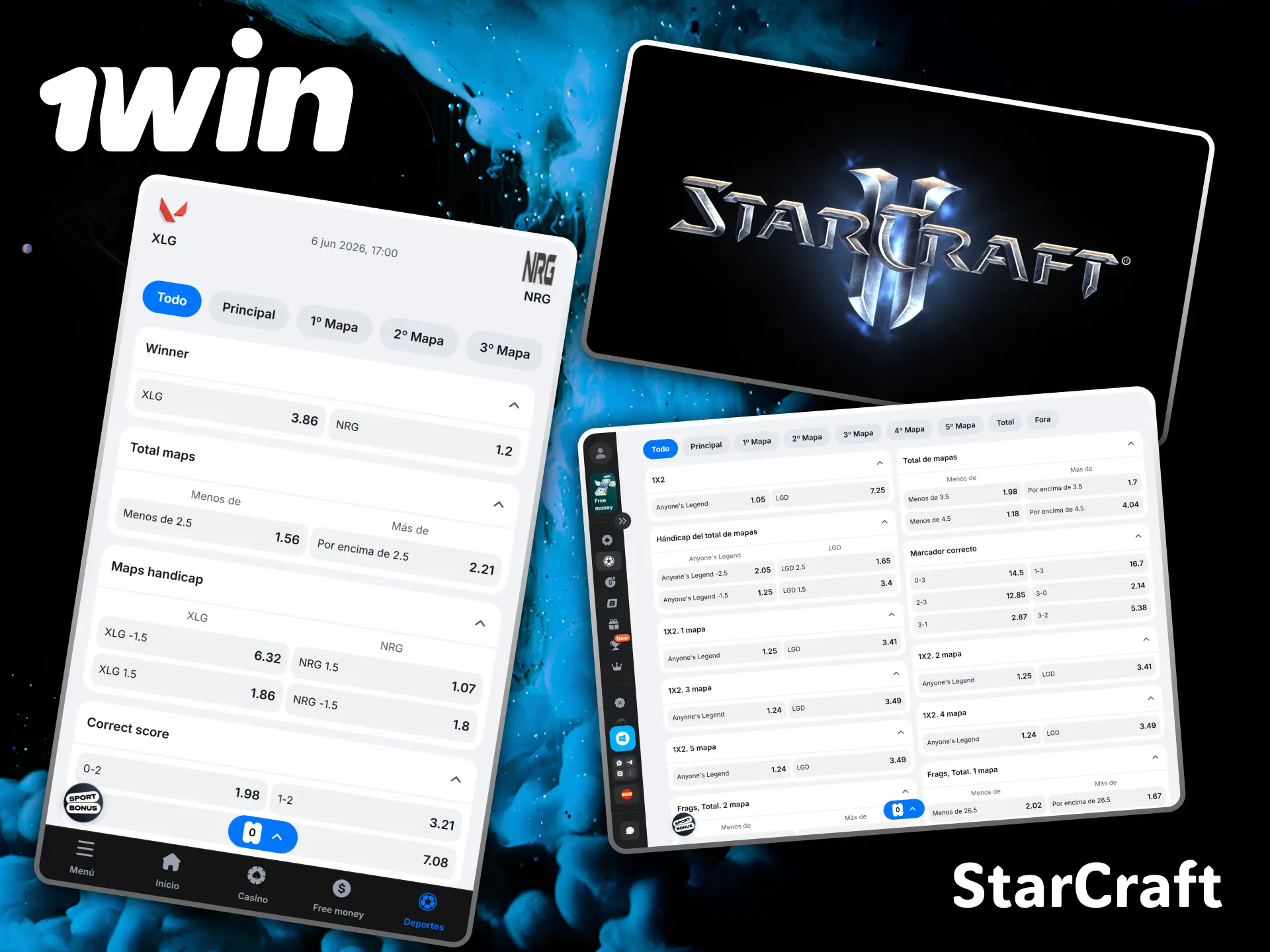 Apoya a tus estrategas favoritos en StarCraft con las espectaculares cuotas de la plataforma 1win.
