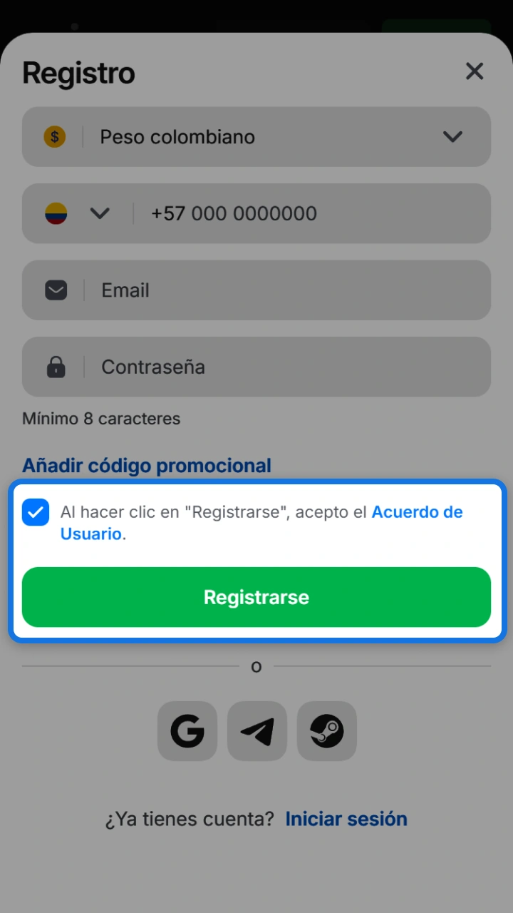Confirma los datos de tu nueva cuenta para empezar a ganar con casino 1win.
