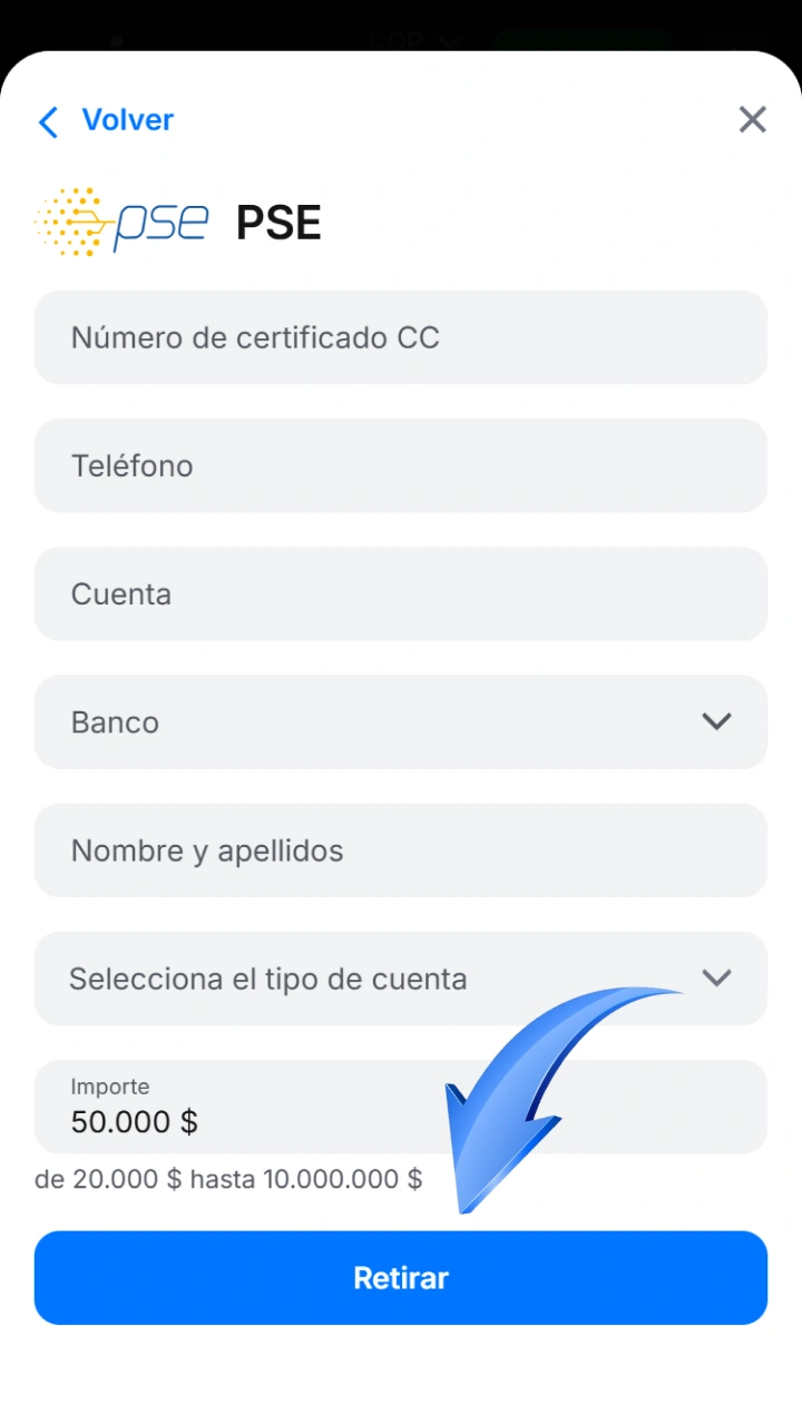 Confirma tu solicitud presionando el botón final para recibir tus ganancias obtenidas en 1win.