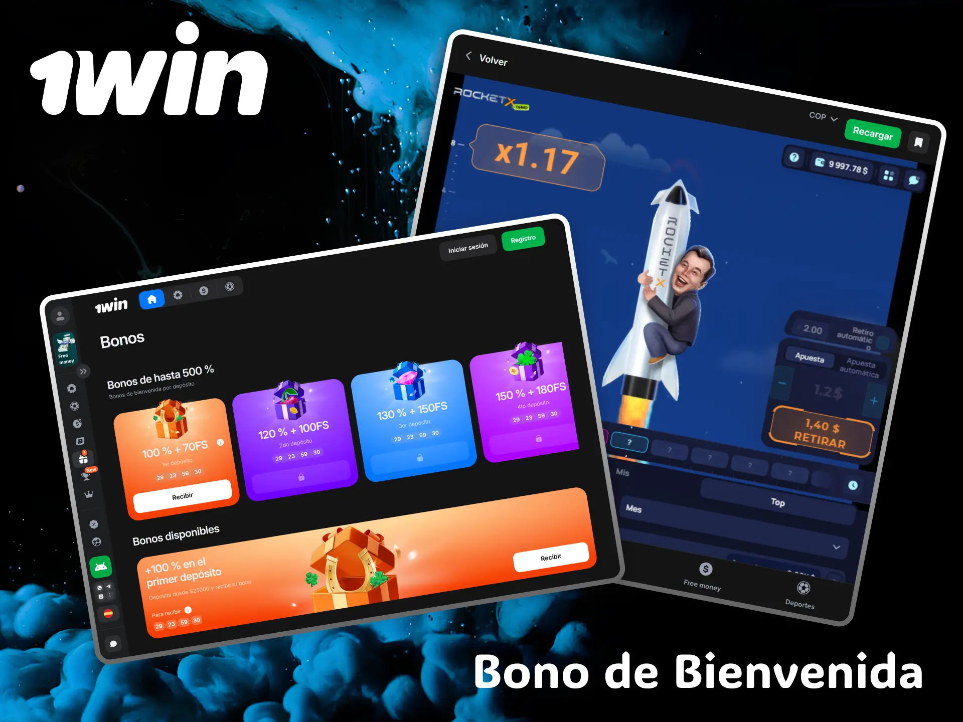 Aprovecha el generoso bono de bienvenida de 1win casino para ganar a lo grande en Rocket X.