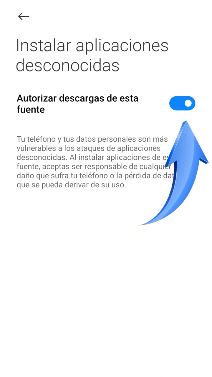 Autoriza las descargas en tu celular para instalar la app de 1win y jugar Speed-n-Cash.