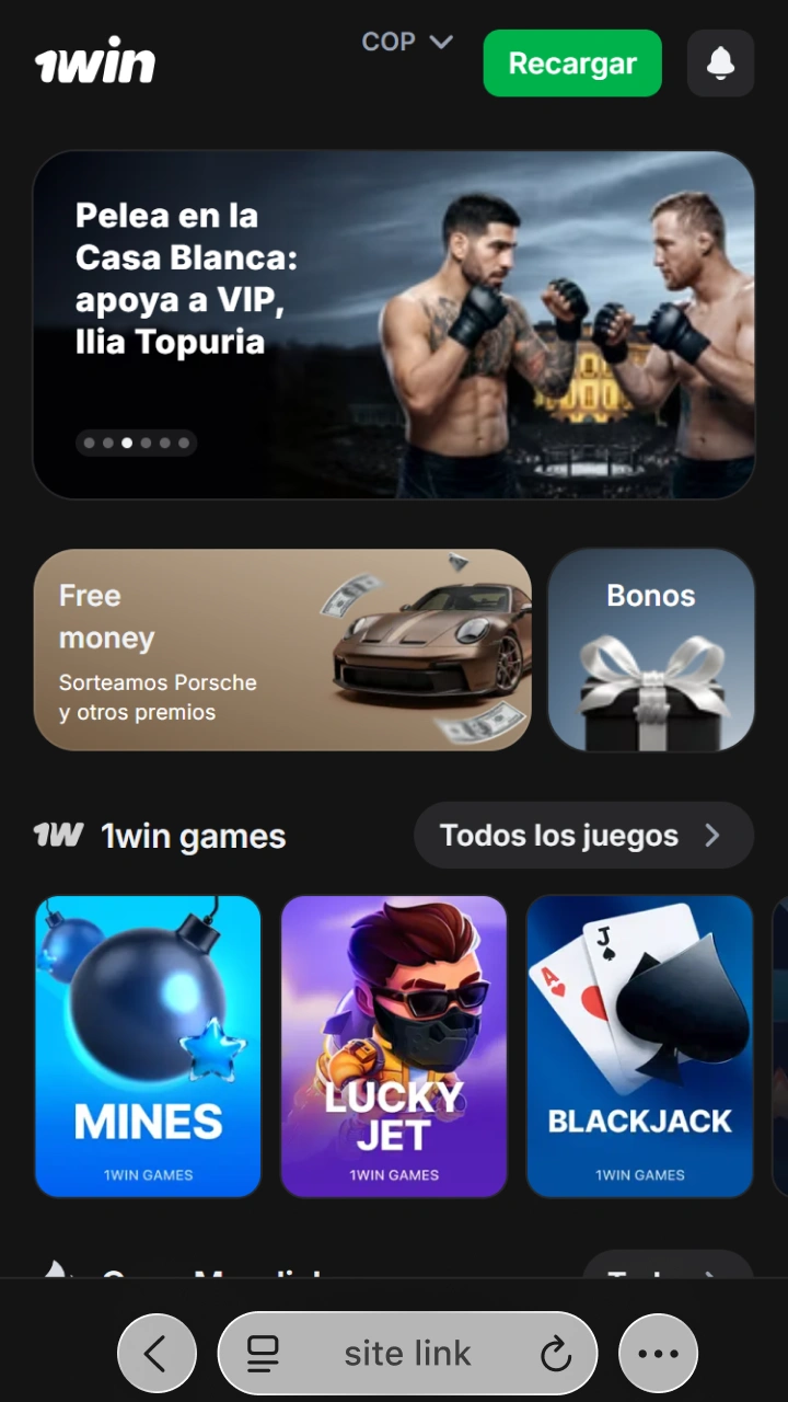 Abre el sitio web de 1win para sumergirte en la velocidad de Speed-n-Cash.