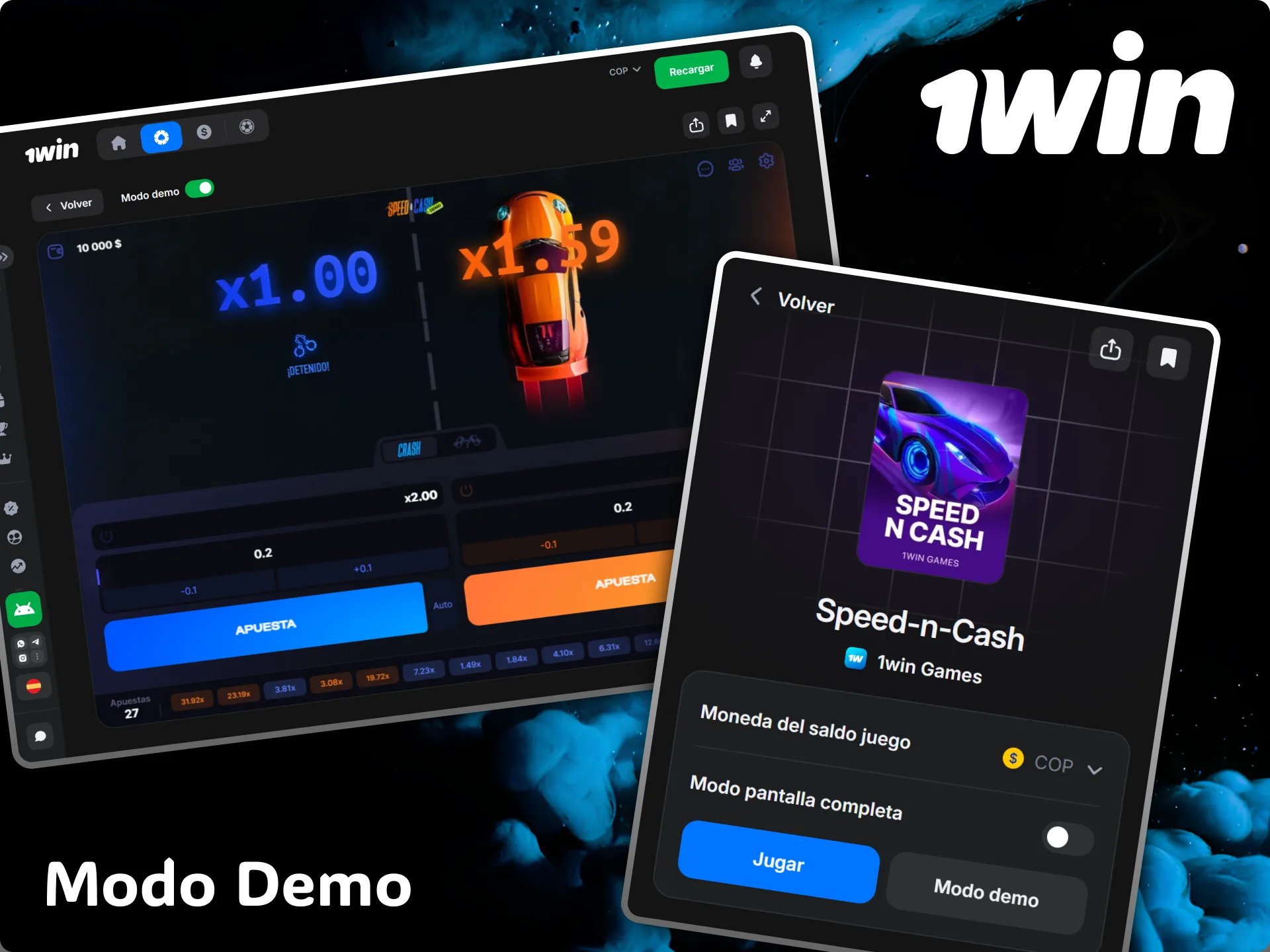 Disfruta del dinámico diseño y la emocionante interfaz de Speed-n-Cash en el casino 1win.