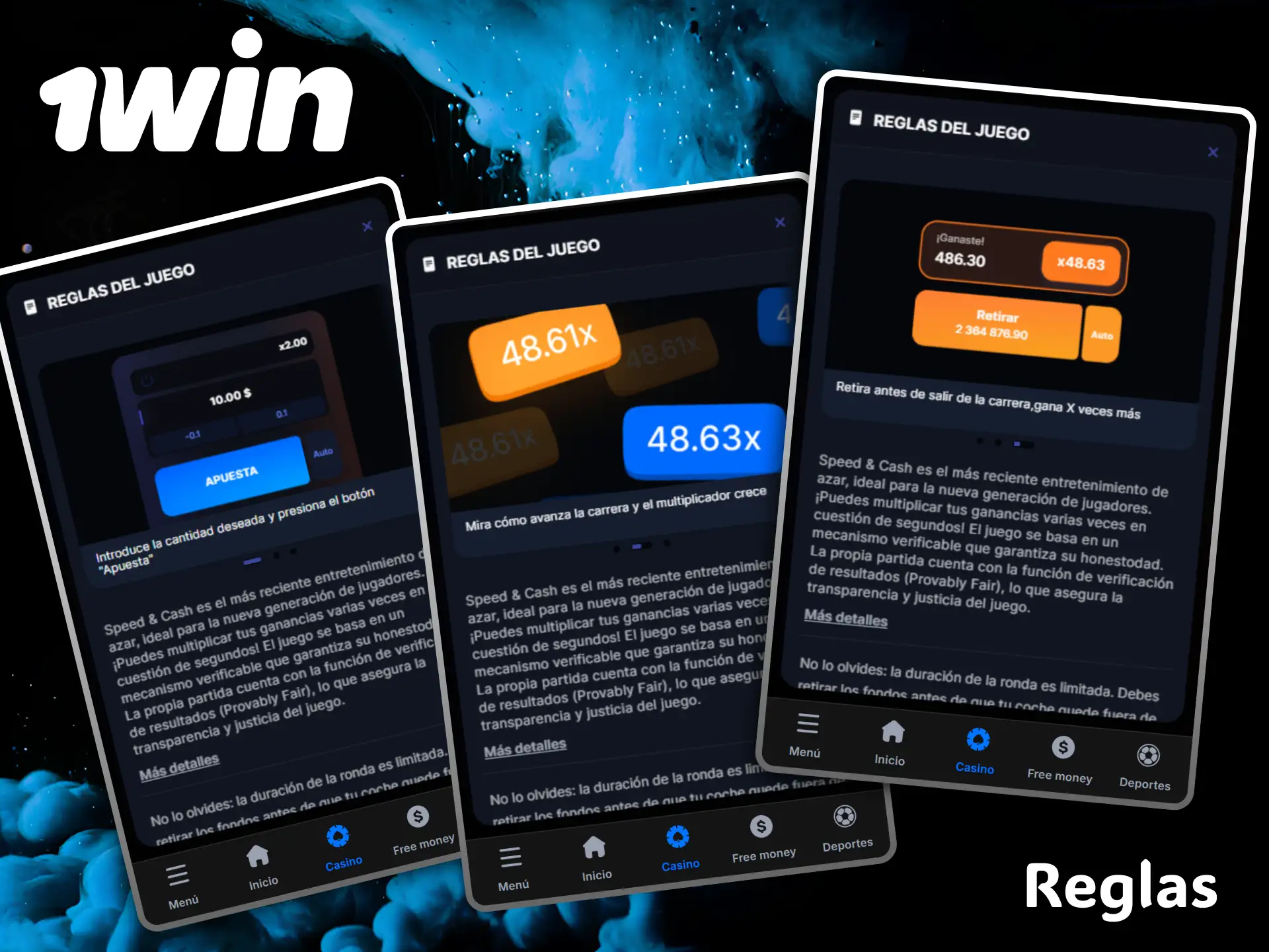 Lee las reglas claras de Speed-n-Cash para triunfar seguro en casino 1win.