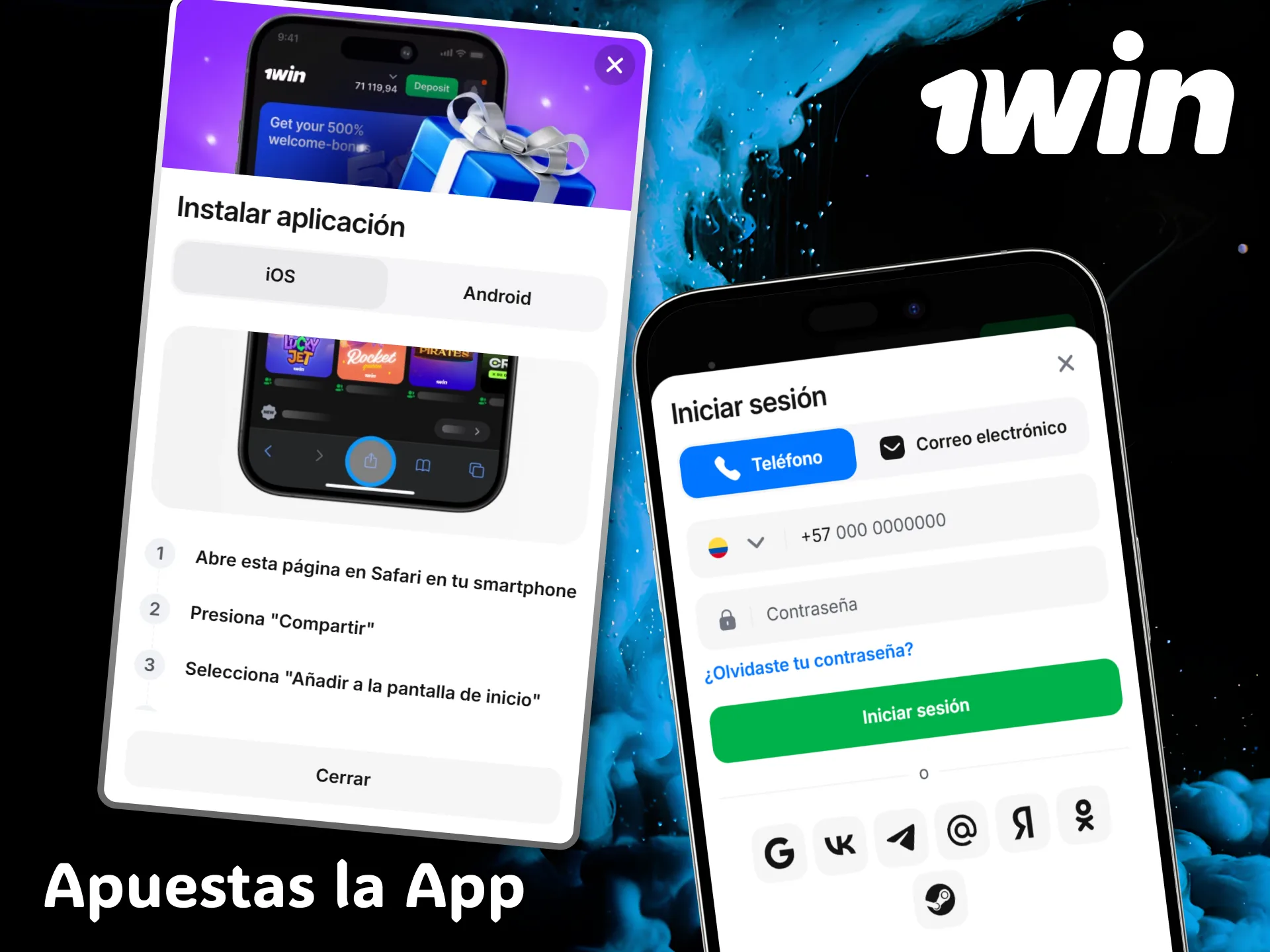 Instala la aplicación oficial de 1win y sigue las partidas de StarCraft en vivo.