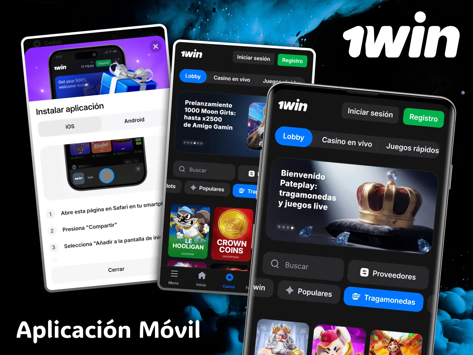 Instala la excelente aplicación móvil de 1win para disfrutar de las mejores tragamonedas.