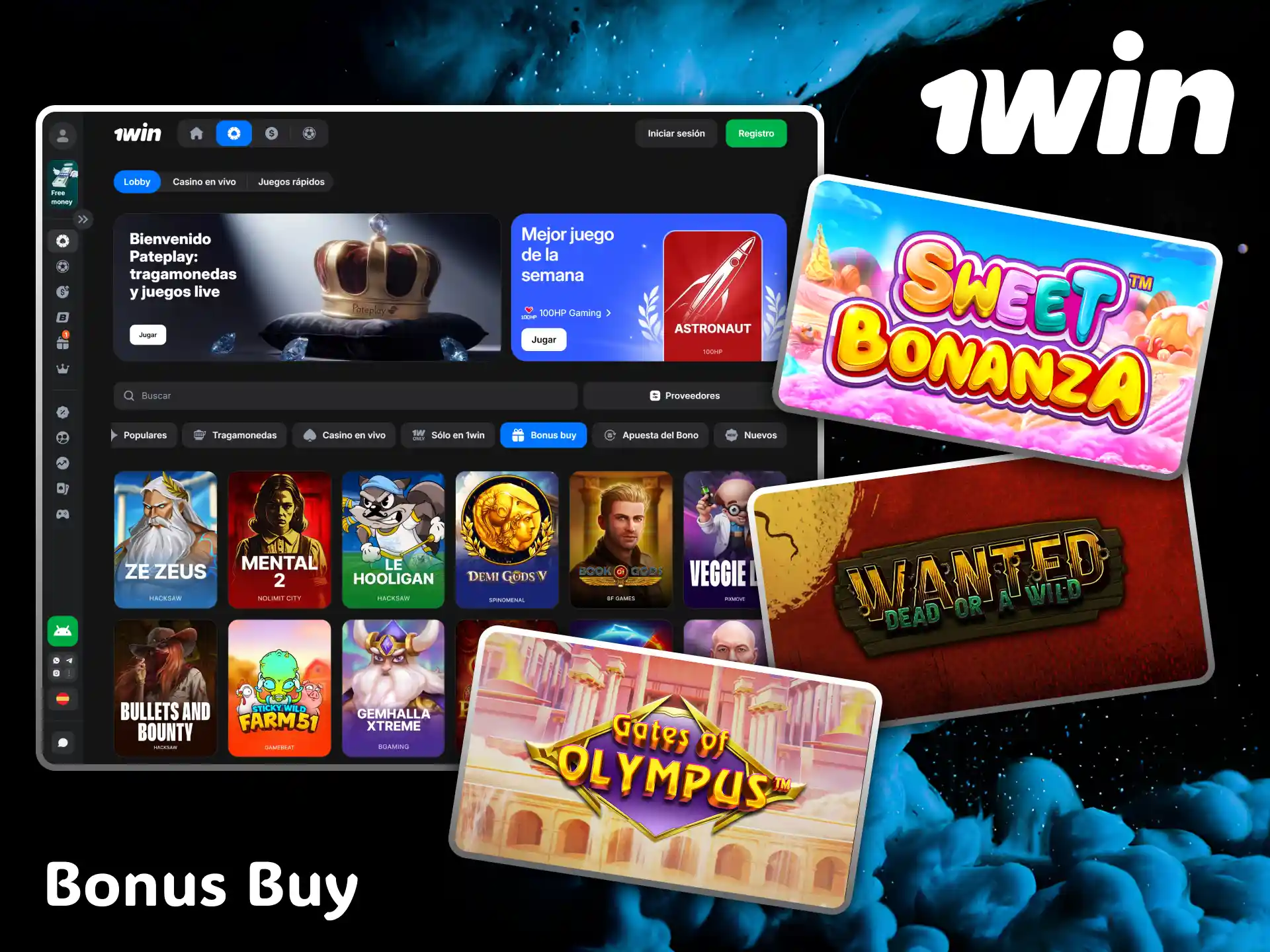 Usa la opción Bonus buy en el casino 1win para activar rondas de bonificación instantáneas.